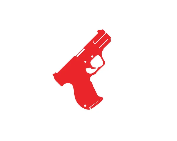 Pistoli Vektor Symbol Šablona — Stockový vektor