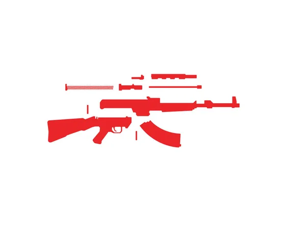 Gun Vektor Szimbólum Sablon — Stock Vector