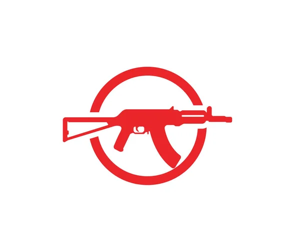 銃ベクトル シンボル テンプレート — ストックベクタ