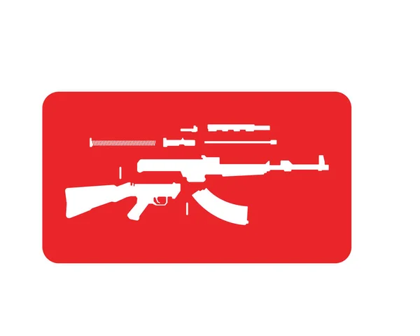 Modello Simbolo Vettoriale Pistola — Vettoriale Stock