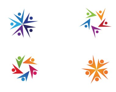 toplum bakım Logo şablonu vektör ICO