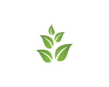 Ağaç yaprak vektör simge illüstrasyon tasarım şablonu