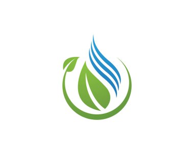 Ağaç yaprak vektör simge illüstrasyon tasarım şablonu