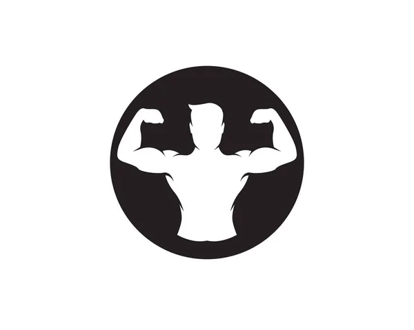 Fitness Logo Ontwerp Vector — Stockvector