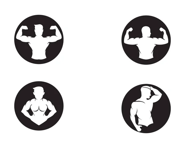 Logo Fitness Design Vettore — Vettoriale Stock