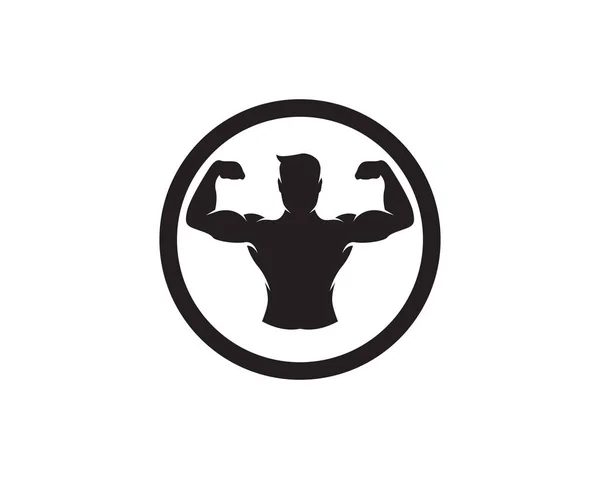 Fitness Logo Design Vektor — Stockový vektor