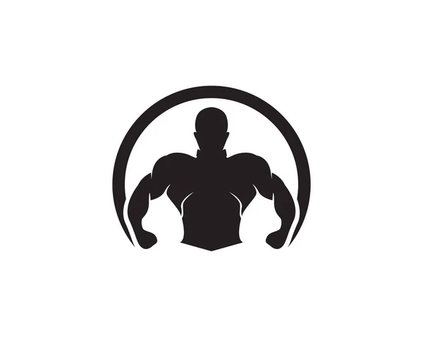Fitness Logo Ontwerp Vector — Stockvector