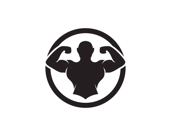 Logo Fitness Design Vettore — Vettoriale Stock