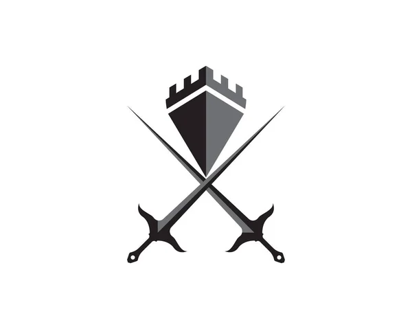 Иллюстрация Логотипа Меча — стоковый вектор