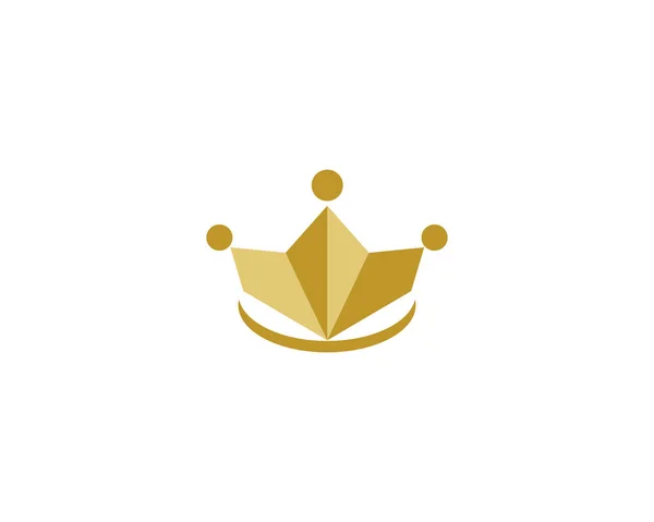 Goldene Krone Logo Vektor — Stockvektor