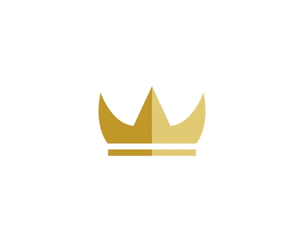 黄金の王冠ロゴ ベクトル — ストックベクタ