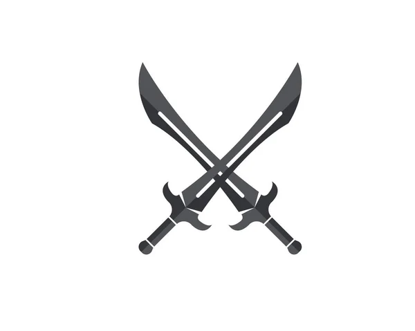 Sword Vector Logo Illustration — Stock Vector