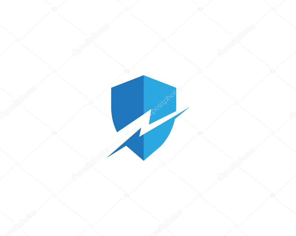 Security guard logo design vector shield templat