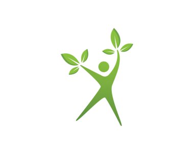 Sağlıklı yaşam Logo şablonu vektör simge - vektör