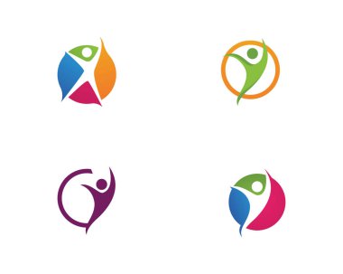Sağlıklı yaşam Logo şablonu vektör simge - vektör