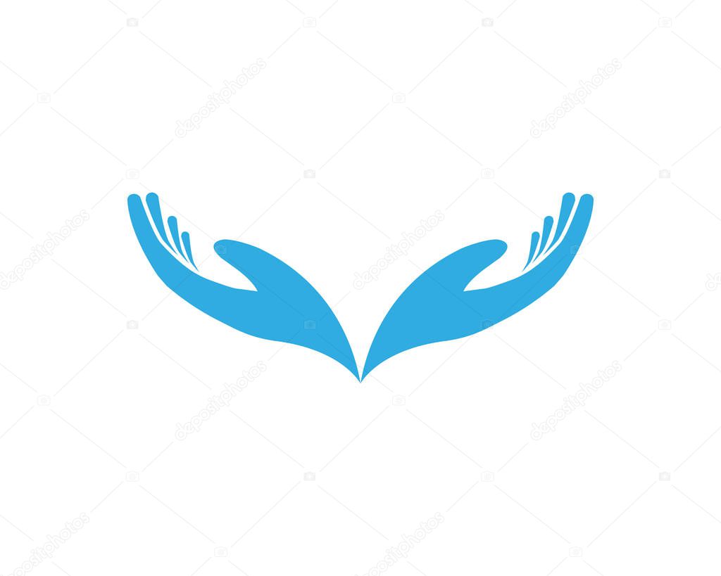 Hand care logo and symbols template icon