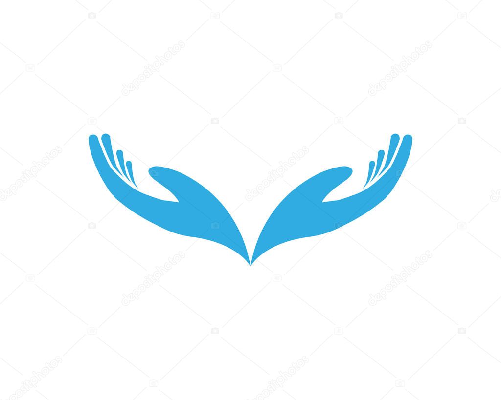 Hand care logo and symbols template icon