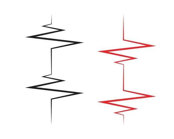 Pulse Linje Ilustration Vector Mall Vektor — Stock vektor