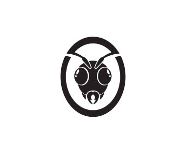 Karınca Logosu şablon vektör çizim deseni