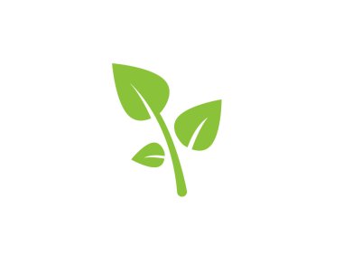 yeşil yaprak ekoloji doğa öğesi vektör simgesi - vektör