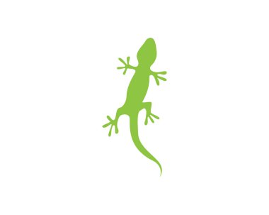 Kertenkele Bukalemun Gecko Silueti siyah vektör