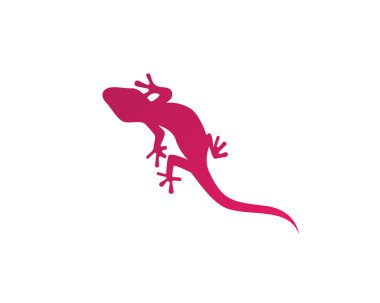Kertenkele Bukalemun Gecko Silueti siyah vektör