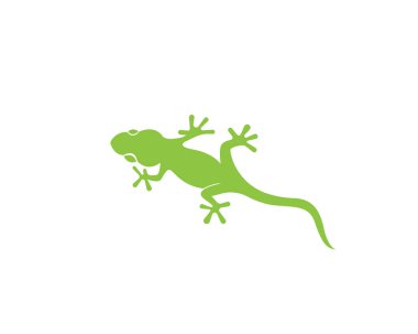 Kertenkele Bukalemun Gecko Silueti siyah vektör