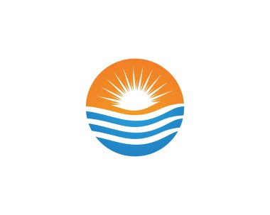 Vektör çizim simgesini Logo şablonu tasarım - vektör güneş