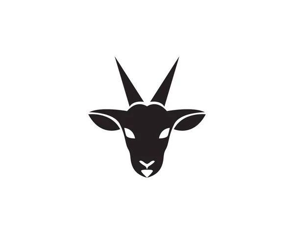 ヤギのロゴテンプレートベクトル — ストックベクタ