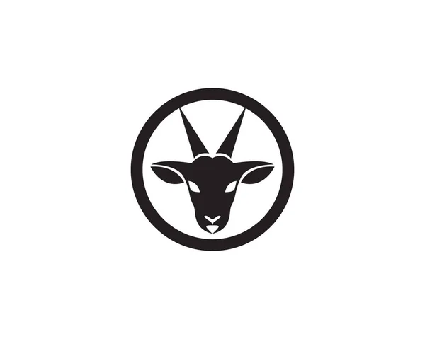 Vetor Modelo Logotipo Cabra —  Vetores de Stock