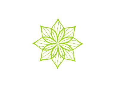 çiçek desenleri logo ve semboller üzerinde beyaz bir adam