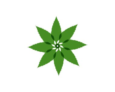 yeşil yaprak ekoloji doğa öğesi vektör simgesi - vektör