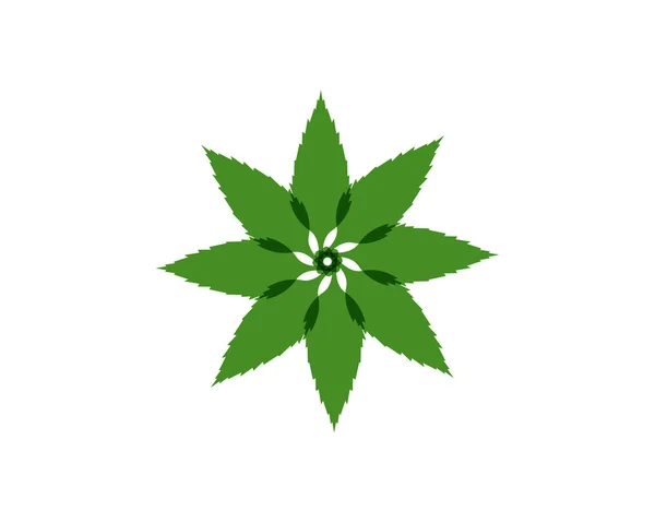 Иконка Вектора Элемента Природы Зеленого Листа Вектор — стоковый вектор