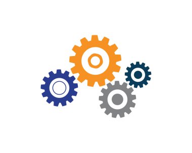 Gear Logo Şablonu vektör resmetme deseni