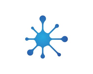 Molekül sembolü logo şablonu vektör çizim tasarım - vektör