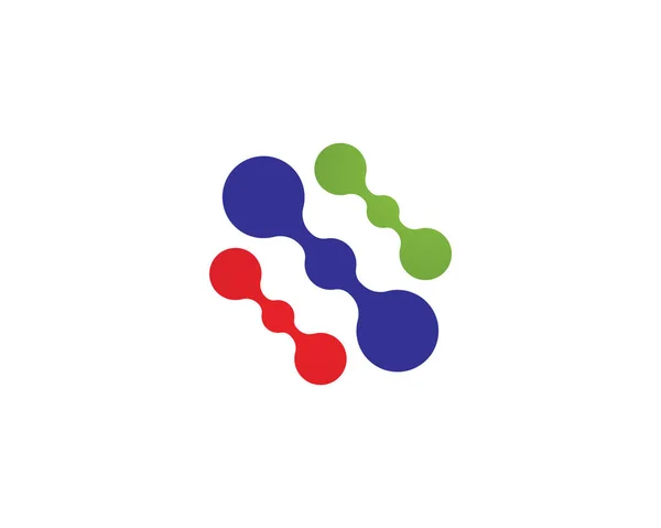 Molécula Símbolo Logotipo Modelo Vetor Ilustração Design Vector — Vetor de Stock