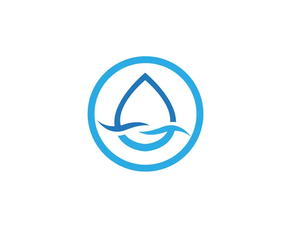 Spływ Wody Logo Szablon Wektor Ilustracja Design Wektor — Wektor stockowy
