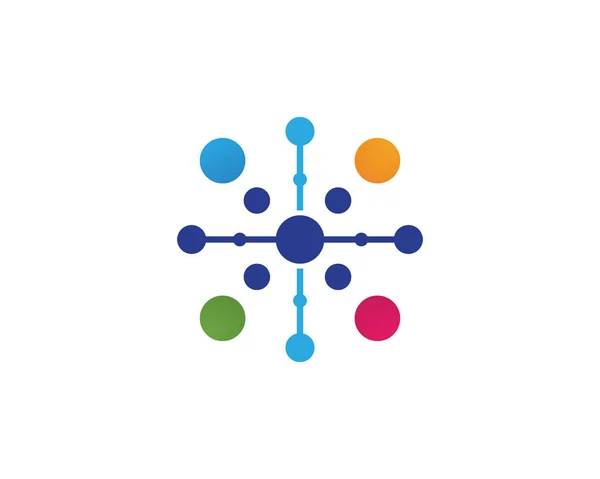 Молекулярний Символ Шаблон Логотипу Векторний Дизайн Ілюстрації Вектор — стоковий вектор