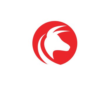 Boğa boynuz logo ve sembolleri şablon simgeler ap