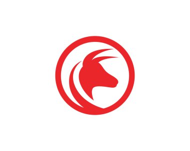 Boğa boynuz logo ve sembolleri şablon simgeler ap