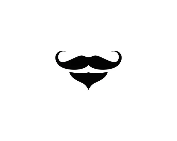 Mustasch Logo Ikon Illustration Vektor — Stock vektor