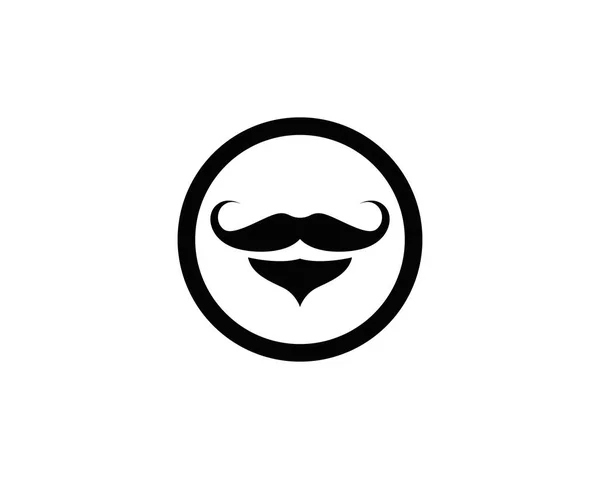 Schnurrbart Logo Symbol Illustration Vektor — Stockvektor