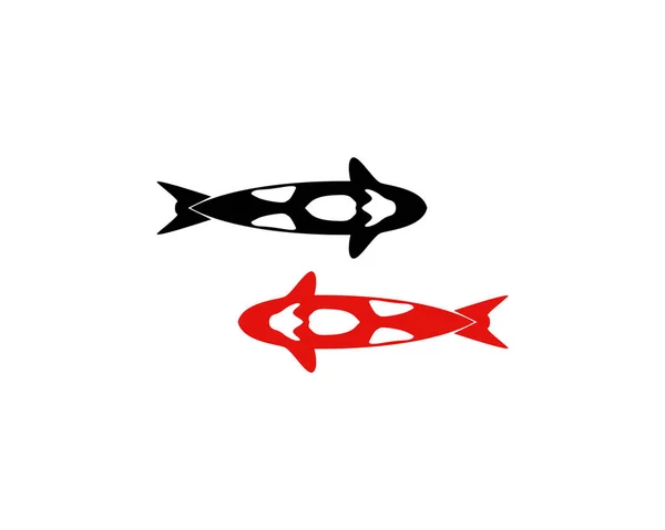 Logotipo Símbolo Del Pez Koi Animal — Vector de stock