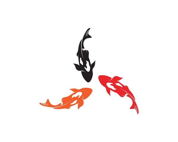 ปลา Koi โลโก และส กษณ — ภาพเวกเตอร์สต็อก
