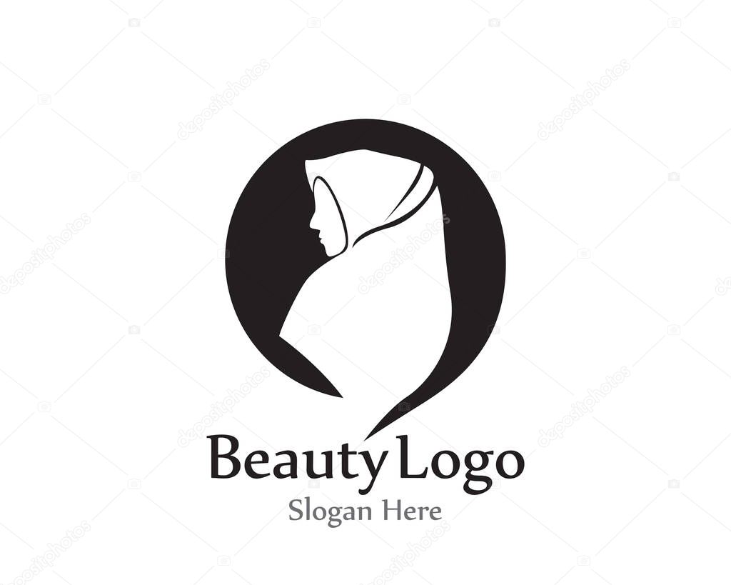 Hijab vector black beauty