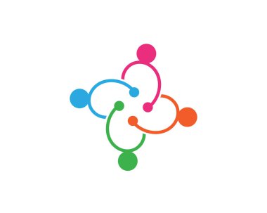 Evlat edinme ve topluluk sonsuz bakım Logo şablonu ICO