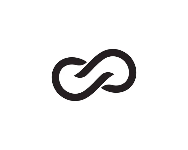 Infinity Line Logotipo Símbolo Plantilla Iconos Vector — Vector de stock