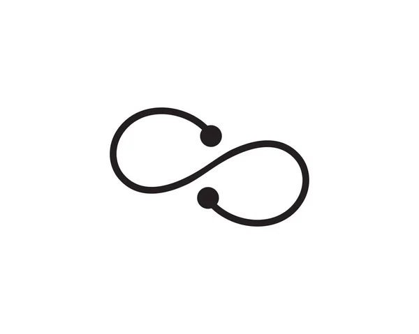 Infinity Line Logotyp Och Symbol Mall Ikoner Vektor — Stock vektor