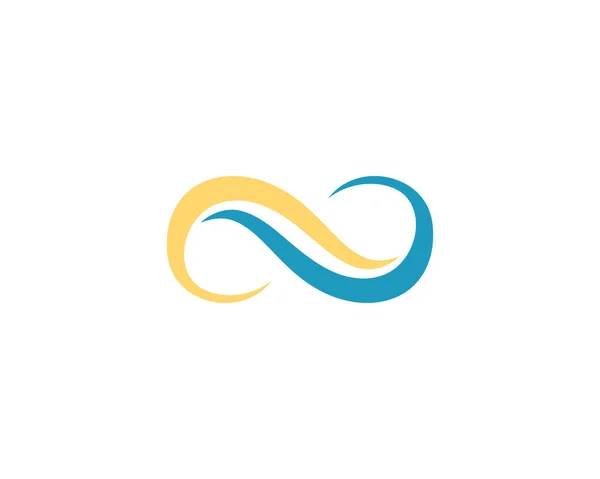 Infinity Satır Şablonu Simgeler Vektör Logo Sembolü — Stok Vektör