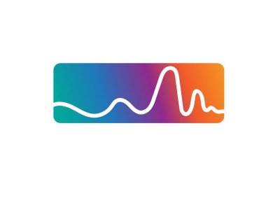 ses dalgası ilüstrasyon logo vektör şablonu